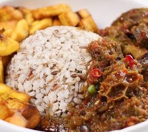 ofada rice and ayamase